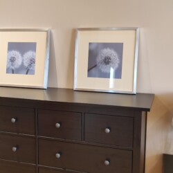 Mueble con 2 cuadros